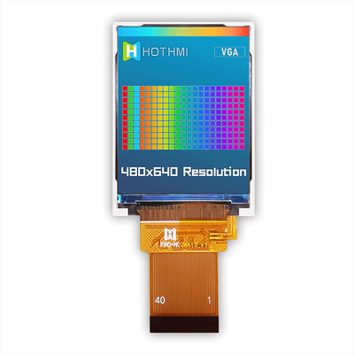 계측기 TFT-H024A13VGIST5N40을 위한 500 cd/M2 2.4 인치 TFT LCD 디스플레이 480X640 SPI 인터페이스