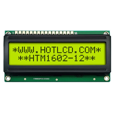 16x2 매체 캐릭터 LCD 모듈 황록색 HTM1602-12