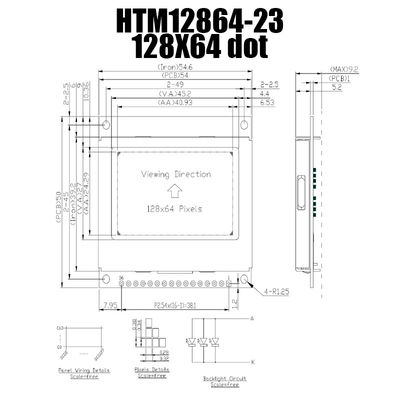 COG 128X64 SPI 그래픽 디스플레이 LCD, ST7565 STN LCD 디스플레이