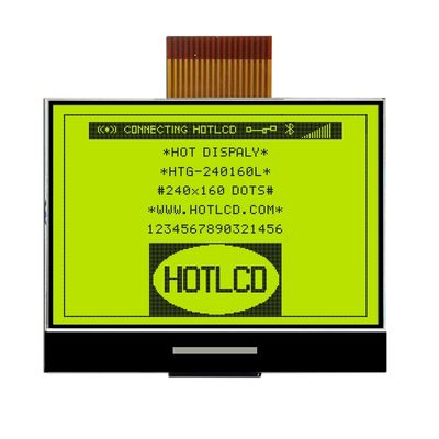 측면 하얀 백라이트 HTG240160L과 18PIN 240x160 COG LCD 모듈 UC1698