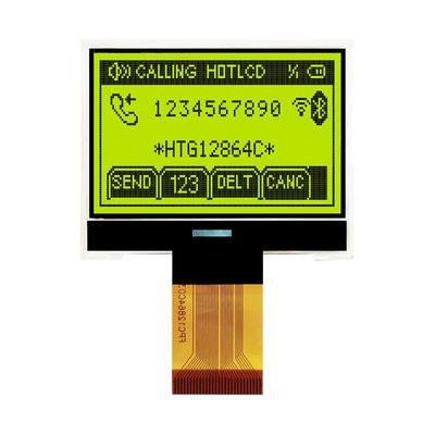 128X64 사실적 COG LCD 디스플레이 FSTN은 하얀 측면 백라이트 HTG12864C로 디스플레이합니다