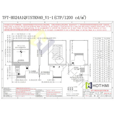 계측기를 위한 3.3V MCU 태양광 읽기 쉬운 TFT SPI 240x320 2.4 인치