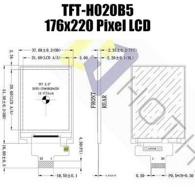 2 인치 IPS 176x220 TFT LCD 디스플레이 Module/128x160 화소 LCD/TFT-H020B5QCTST2N20