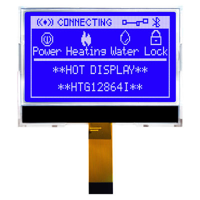 하얀 측면 백라이트 HTG12864I와 128X64 SPI 칩 온 글래스 LCD 디스플레이