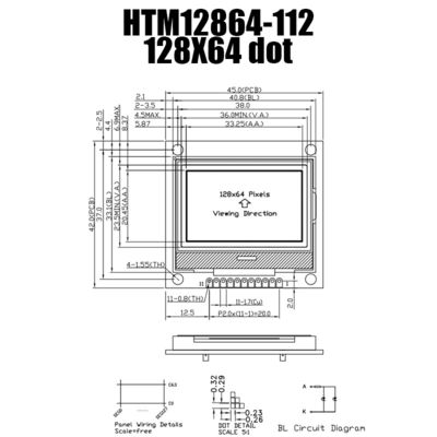 11PIN 사실적 LCD 모듈 로에스 컴플라이언티드 액정 화면