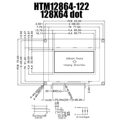 20PIN STN LCD 디스플레이 ST7567 구동기 집적회로 128X64 그래픽모듈