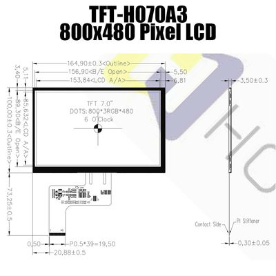 7.0 EK9716BD4 EK73002AB2 드라이버 칩과 인치 TTL LCD 디스플레이