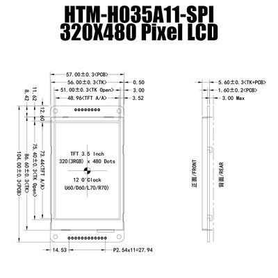 3.5 LCD 제어기 보드와 인치 LCD 디스플레이 320X480 SPI TFT 모듈 패널