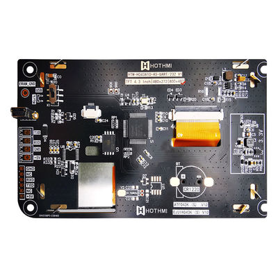 4.3 인치 UART 저항성 터치 스크린 TFT LCD 800x480은 LCD 제어기 보드로 디스플레이합니다